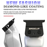 Nouvel ensemble de tondeuses à cheveux professionnelles BRDCLIP FA1C-T-609 blanc pour hommes, rasoir électrique 10000 tr/min, outils de barbier 5