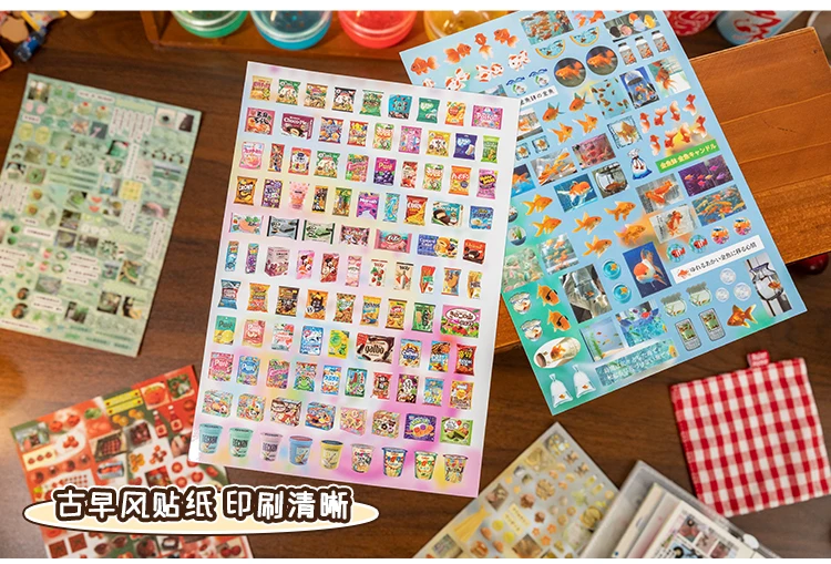 Memories Theme Die-Cut Sticker Book 29 Sheets for Scrapbooking Journal DIY,Planner Collage Diary Decoration Supplies