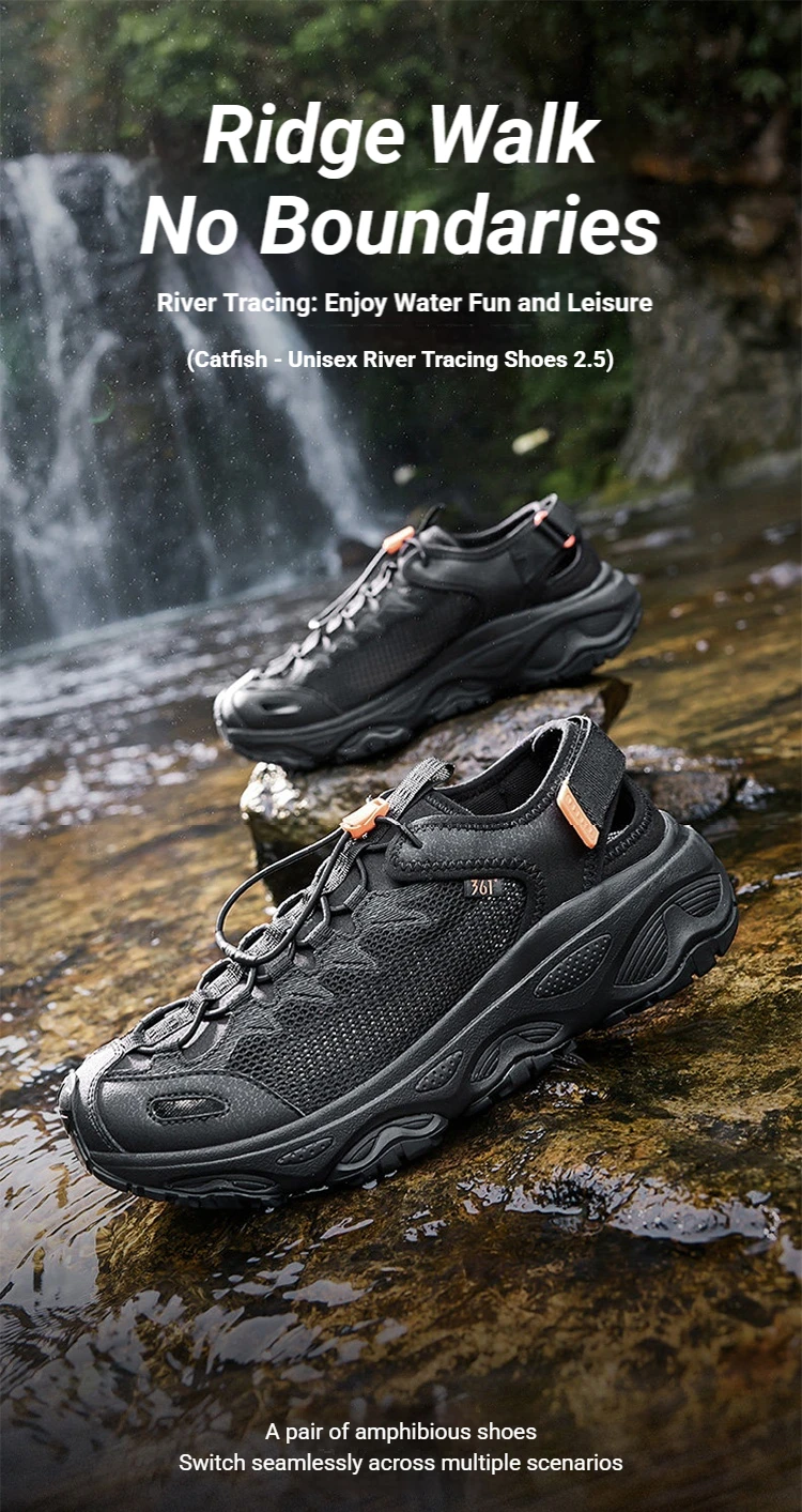 361 Degrees Men's Catfish-River Tracing Shoes 2.5 Summer Mesh Breathable Anti-slip Outdoor Walking Fishing Male Sandal 672623303