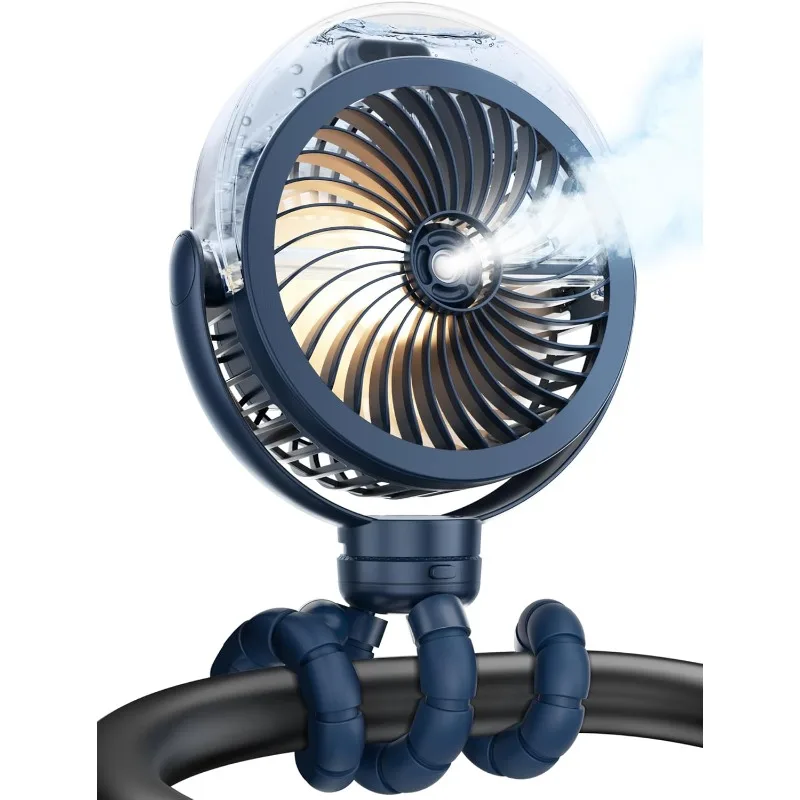 Portable Fan with Spray Function Flexible Tripod Installation Cooling Spray Is Convenient Practical and Suitable for Outdoor Use