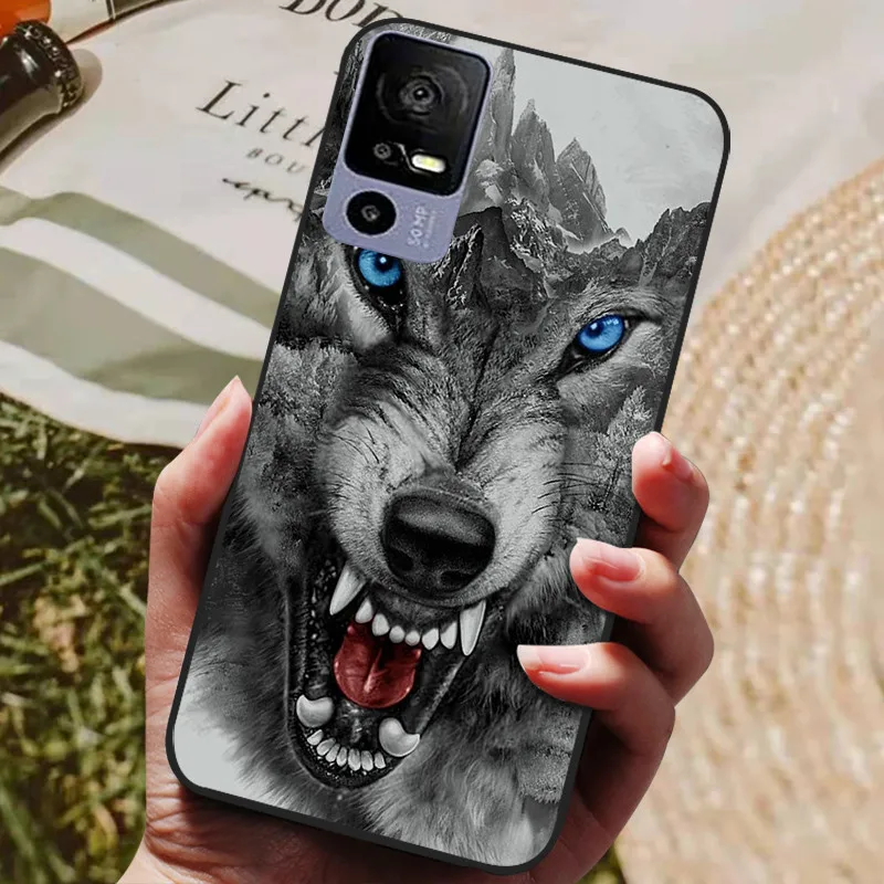Silicone Back Cover Phone Case with Soft Bumper - Black