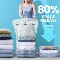 1pc No Need Pump Vacuum Bags Large Plastic Storage Bags for Storing Clothes Blankets Compression Empty Bag Travel Accessories 1