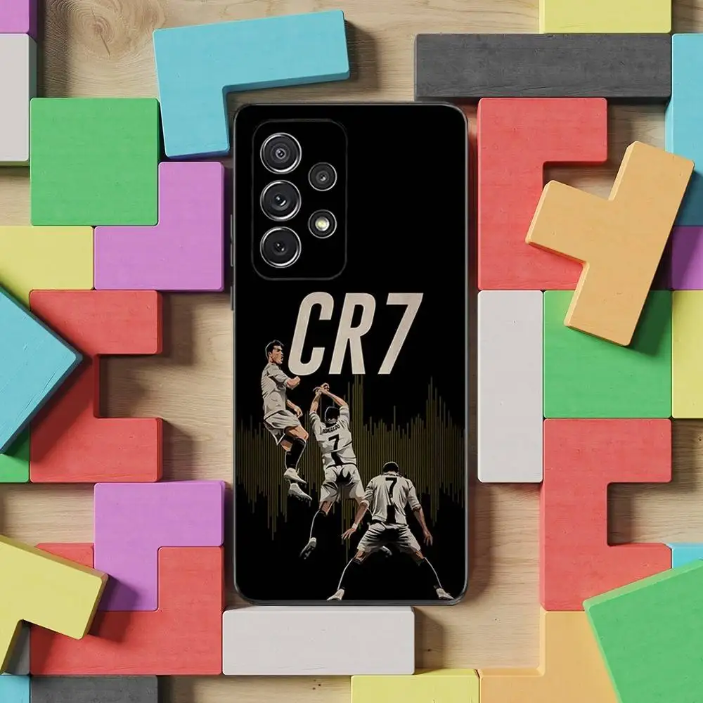 CR7 Football Icon Soft Silicone Phone Case – Black Cover