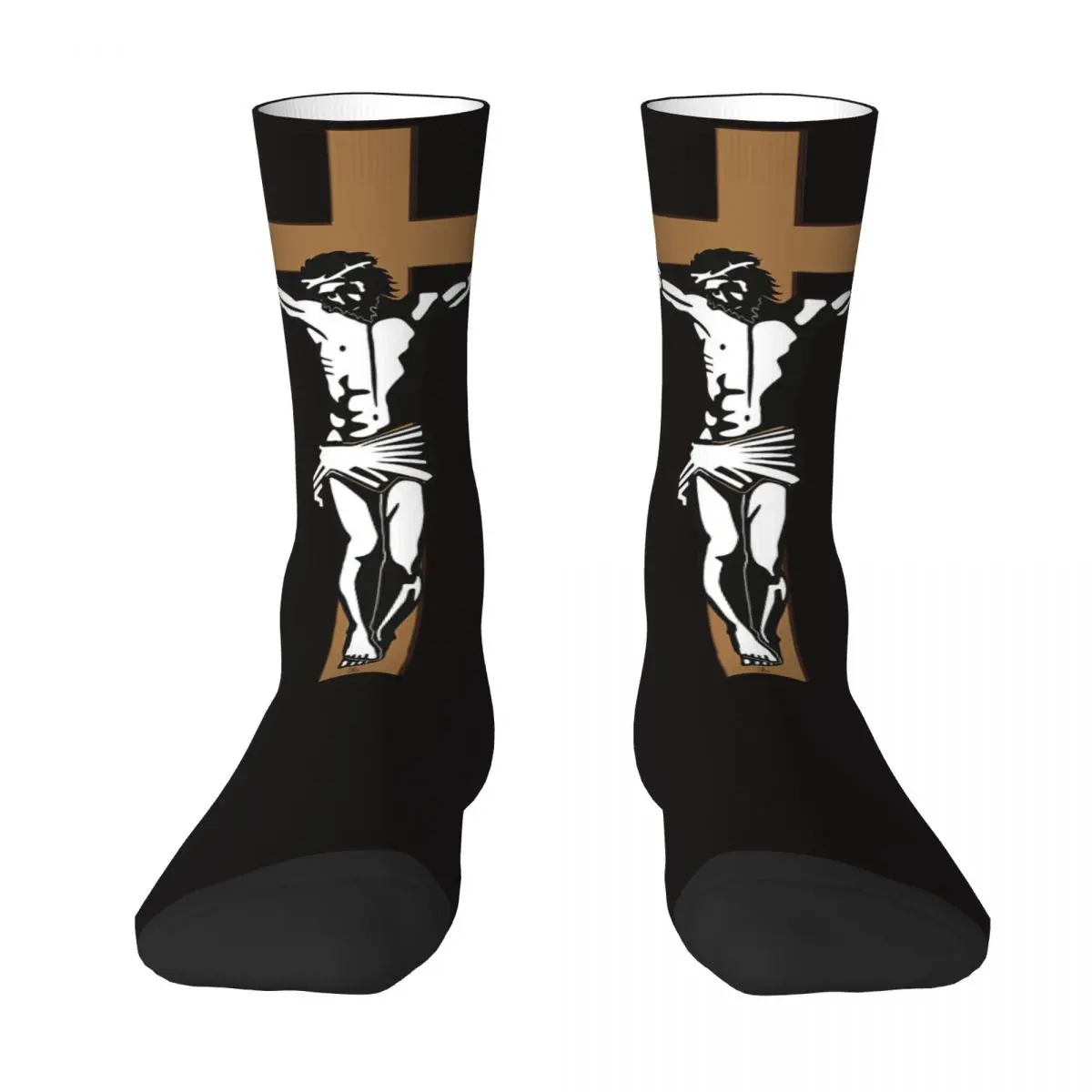 

A Cross Jesus Unisex Winter Socks Outdoor Happy Socks Street Style Crazy Sock