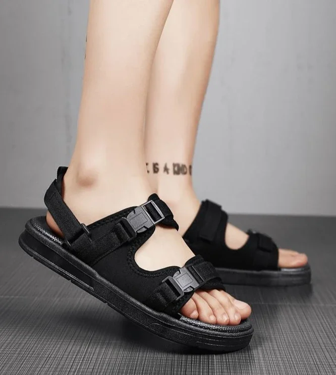 Sandali da uomo in PVC, modello slip-on, piatti da spiaggia, stile Y2k_voghion.com