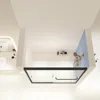 Shower Doors 60" W X 62" H Double Sliding Glass Bathroom Shower Doors for Bathtub, 1/4" Thick Clear Tempered Glass, Matte Black 2
