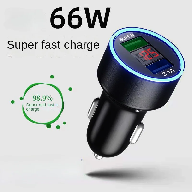 

12V 24V 3.1A Dual USB Car Charger LCD Display Smart Protection