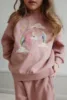 Child Sweaters 2024 Autumn Girl Boy Sweatshirt and Pant Set Casual Hoodies Winter Velvet Kids Jacket Outwear Clothing 2