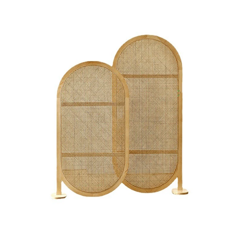 

Yy Solid Wood Rattan Subareas Screens Movable Household Entrance Block Ash Wood