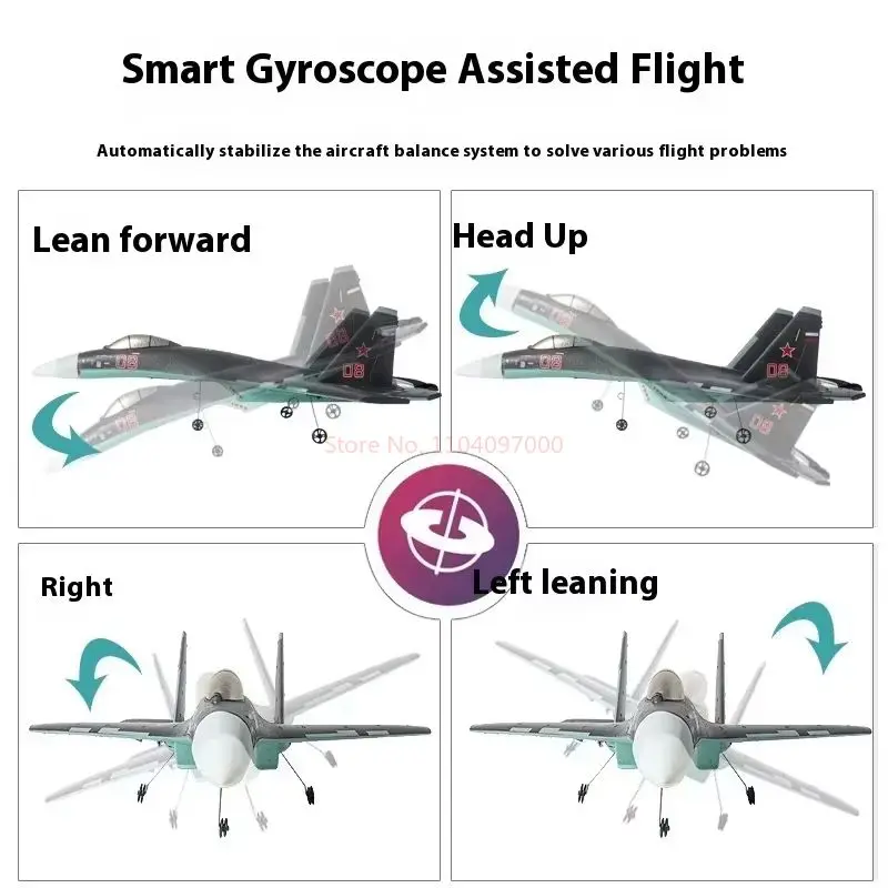 Qf009 New Su-35  Four-Channel Fighter Fixed Wing Foam Aircraft Electric Model Glider Beginner Remote Control Airplane Toy Gift 6