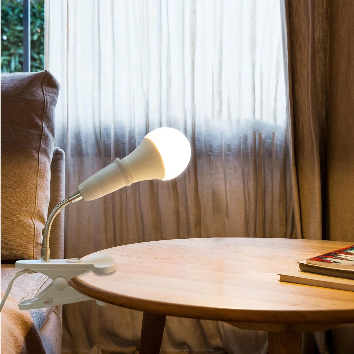 Lampe De Table LED à Pince Tiiyee – Col Cygne Flexible 360° – USB Rechargeable – Pour Lecture, Bureau, Musique