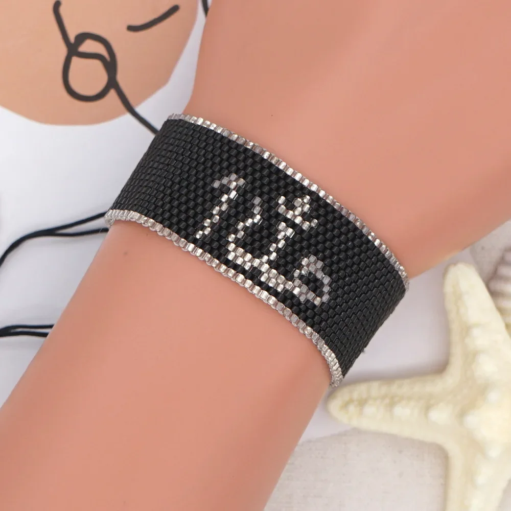 

Регулируемый винтажный браслет ручной вязки