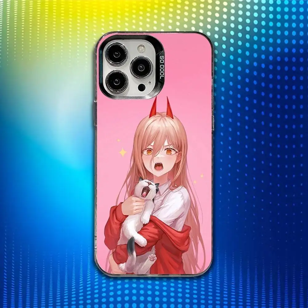 White Matte Shockproof Phone Case - C-Chainsaw P-Power Man Design