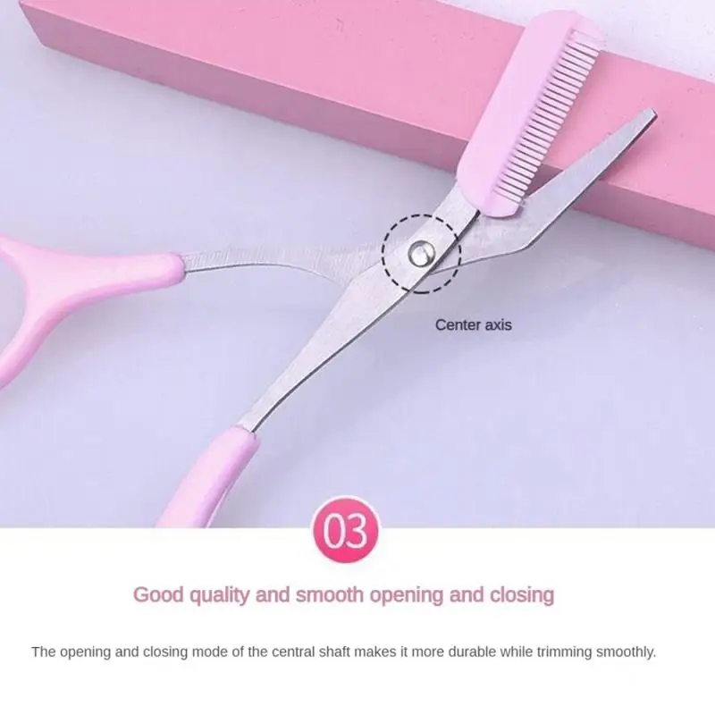 Eyebrow Trimming Scissors With Eyebrow Comb Female Beginner Tool Set Eyebrow Trimmer Eyebrow Razor Eyebrow Trimming 5