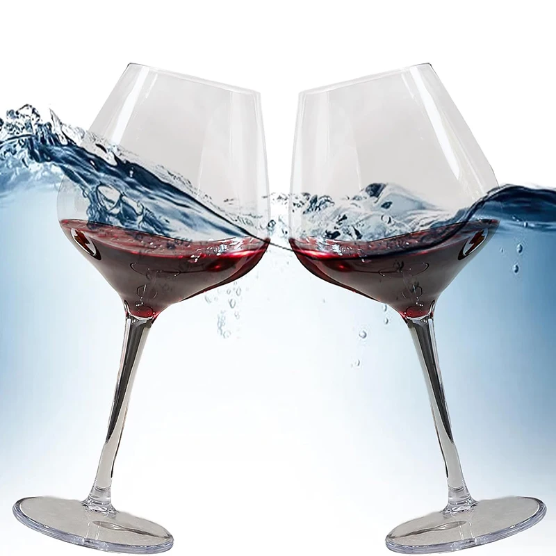 Pool Wine Glasses That Float Upright Floating Wine Glasses For Pool - Set  Of 2 Shatterproof 18oz Tritan Plastic Glasses Wine Accessories