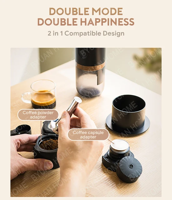 Capsule Coffee Maker Travel Mini Coffee Machine Carry-on Portable Fully  Automatic Espresso Capsule Coffee Maker Size Capsule Coffee Powder  Universal - Temu