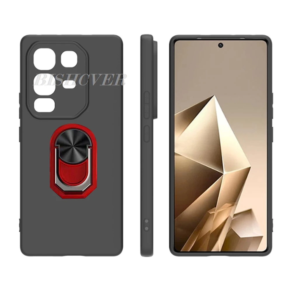 Enhanced Back Ring Holder Bracket Phone Case with TPU Soft Silicone Cover
