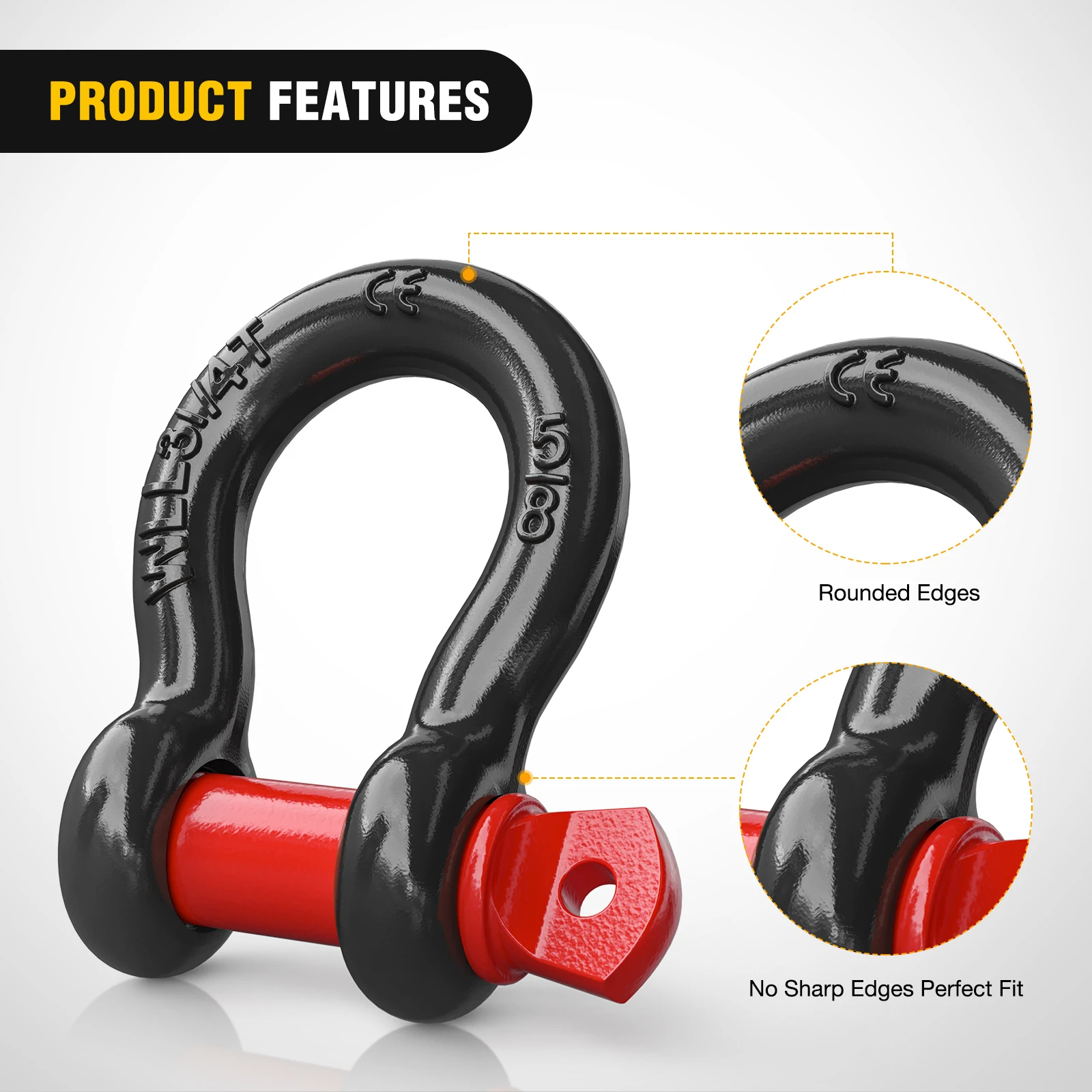 5/8" Heavy Duty D-Ring Shackles 4