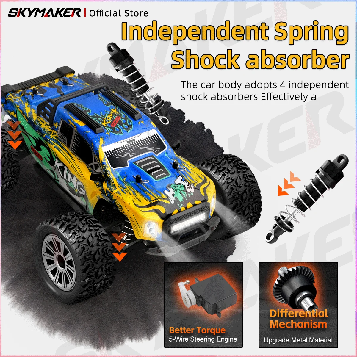 Wltoys 1:16 RC카 164018 2.4GHz 35KM/H 브러시리스 4륜구동 전기 고속 오프로드 무선 조종 드리프트 장난감 (성인 남성용)