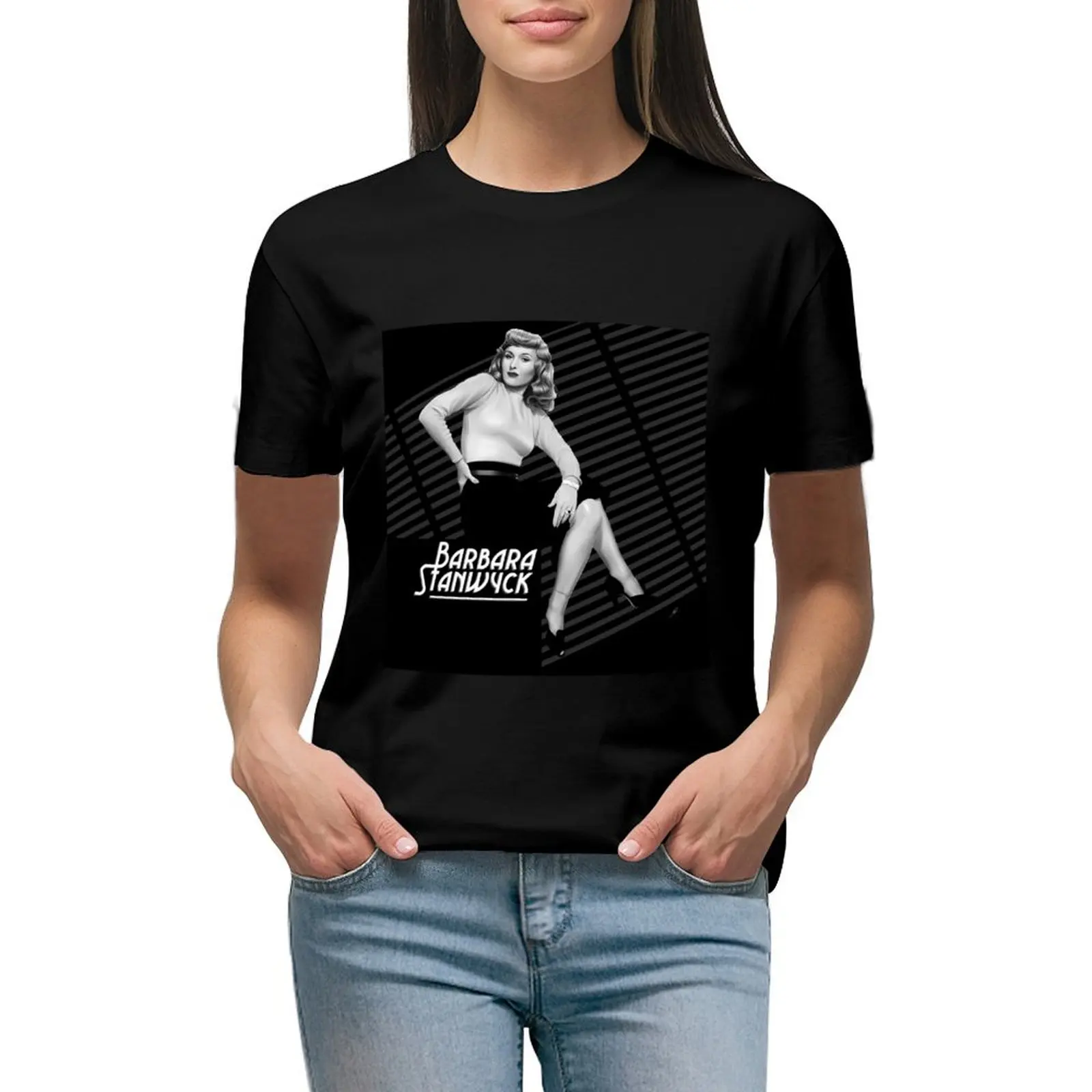 

Barbara Stanwyck (Double Indem T-shirt Aesthetic clothing summer tops vintage clothes new edition t shirts for Women