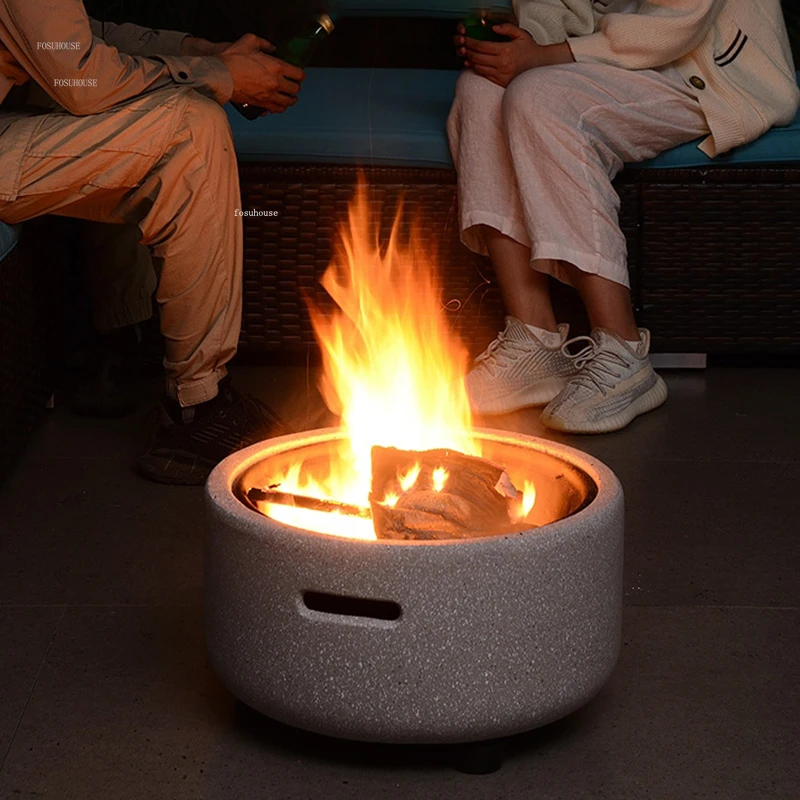 Outdoor Camping Furnace Nordic Indoor Fire Pits Barbecue Stove Yard Charcoal Heating Stove Smokeless Home Outdoor Bonfire
