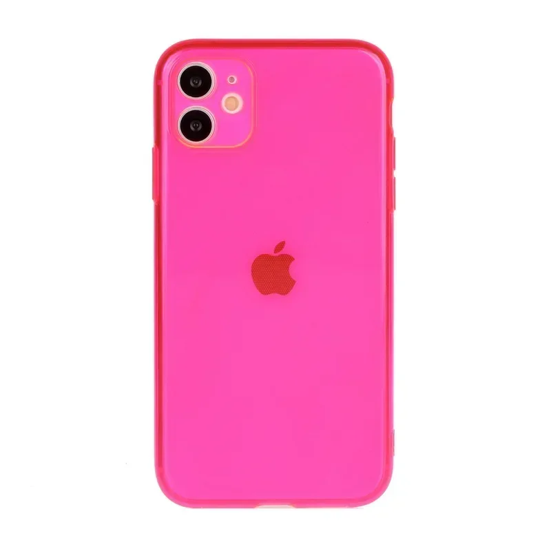 Vibrant Neon Fluorescent Shockproof TPU Case - Candy Color Soft Clear Cover