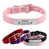 Personalized Cat Collar Soft Velvet Puppy Necklace Collars for Cats Small Dog Kitten Accessories Custom ID Name Free engraving 1