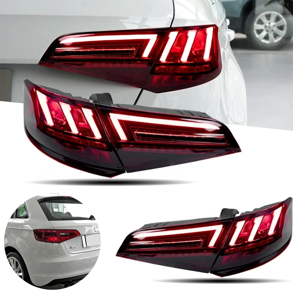 Hatchback Taillights Assembly LED Tail Lamp Accessories Plug And Play For Audi A3 2013-2020 DRL Turn Signal LED Brake Light Auto