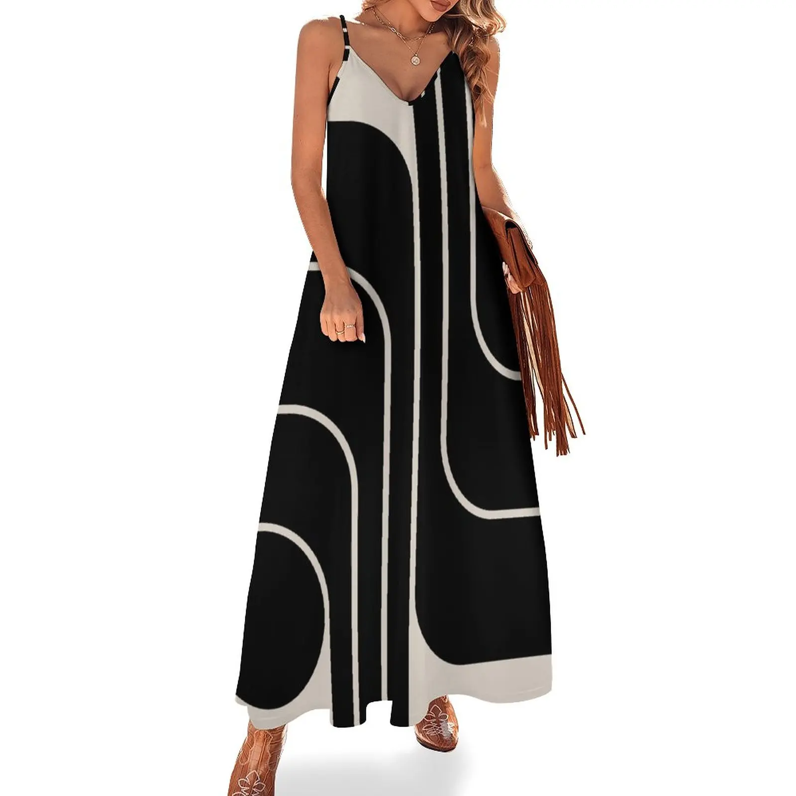 

Retro Geometric Design 653 Sleeveless Dress Aesthetic clothing luxury dresses bandage dress Dress vintage