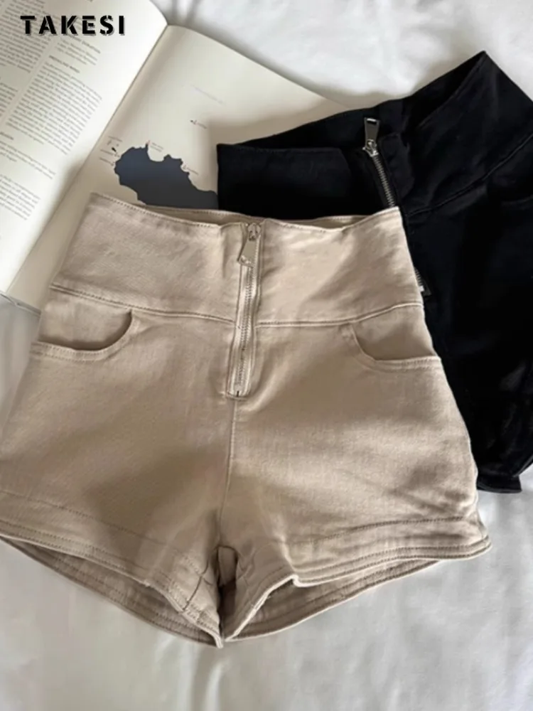 

Женская юбка на молнии, Повседневная облегающая юбка из денима с высокой талией в стиле панк, Y2K, лето 2024