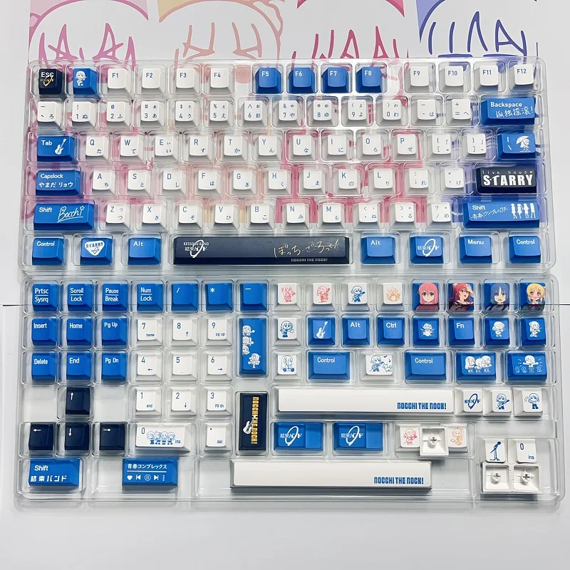 Bocchi-conjunto de 138 Teclas Teclas The Rock Yamada Ryo Pbt Altura Cereja para Interruptor mx Presente Faça Você Mesmo Jogo de Teclado Mecânico - Imagem 2