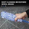 SEAMETAL Car Wheel Tire Rim Cleaning Brush Portable Plush Car Wheel Hub Brush Washing Tool Car Detailing Care Dust Removal Brush 3