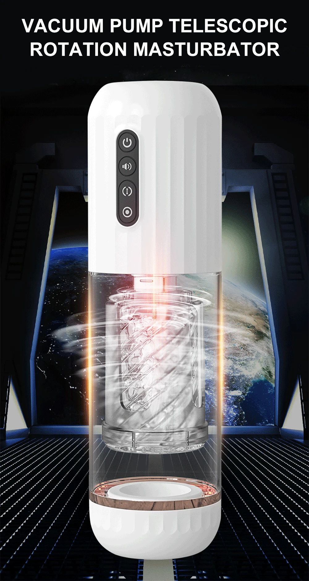 Masturbatore Rotante Succhiante per Uomo Automatico Telescopico Reale l Orale Glande Trainer Massaggio Maschio M Ora Gans ae_voghion.com