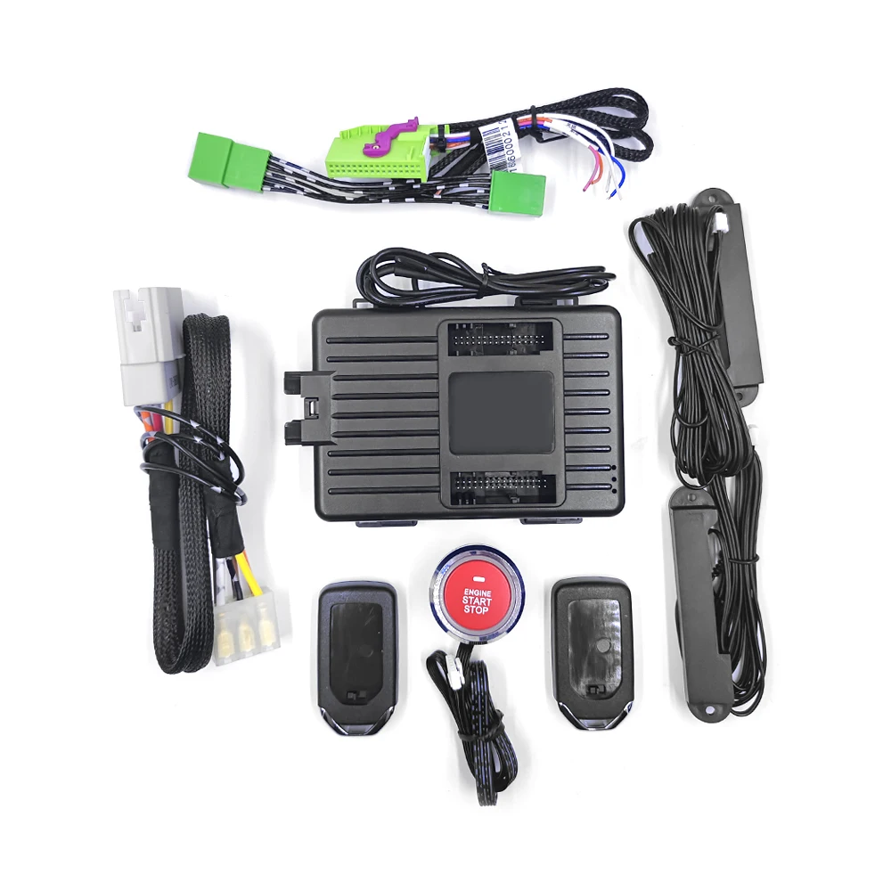 

Обновленная кнопка запуска и остановки для Honda Accord 2009-2012, пульт дистанционного управления автомобильной сигнализацией, PKE бесключевая система Go с черной панелью