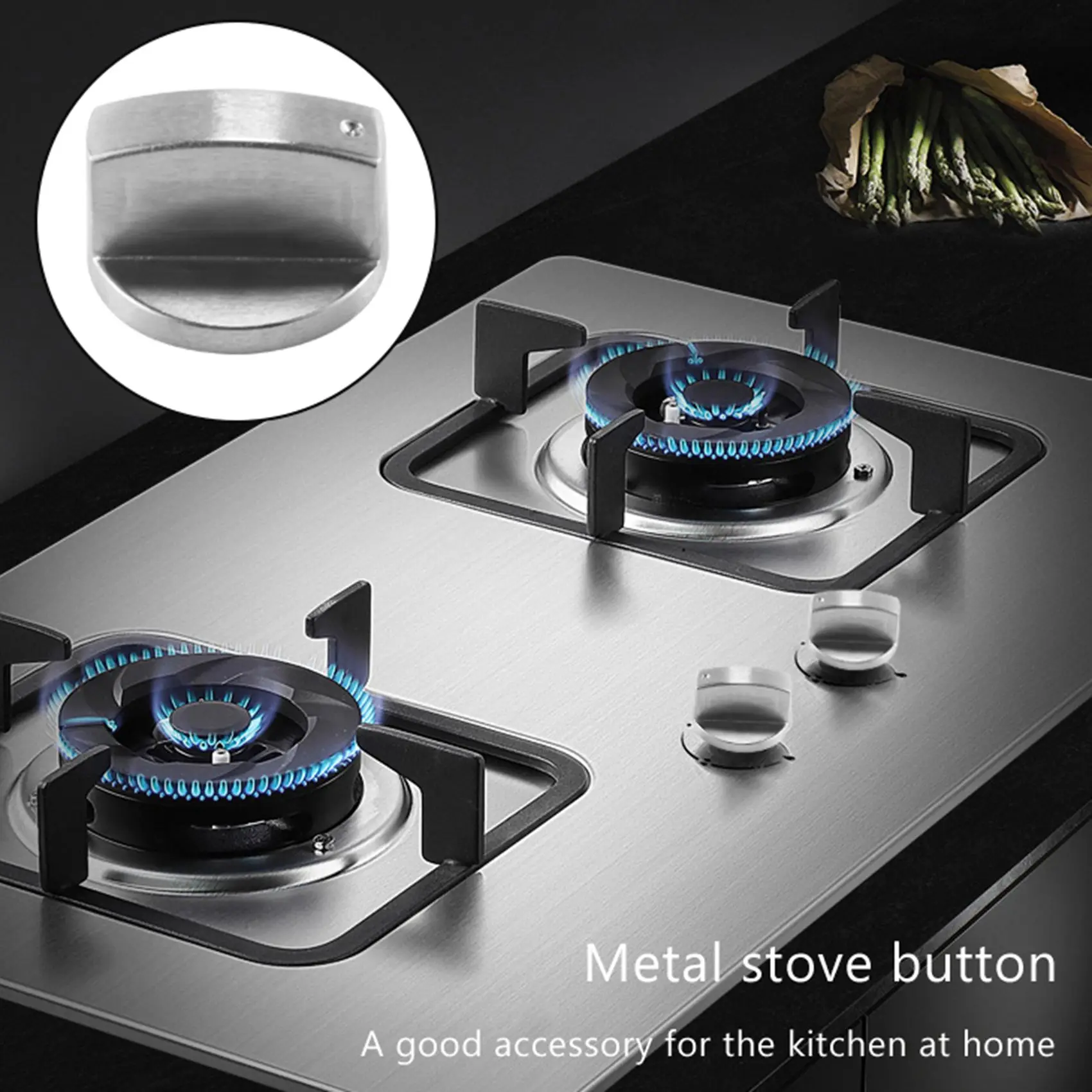 4 pieces knob stove gas cooker knobs metal gas cooker knob control metal stove knobs for the kitchen 6mm