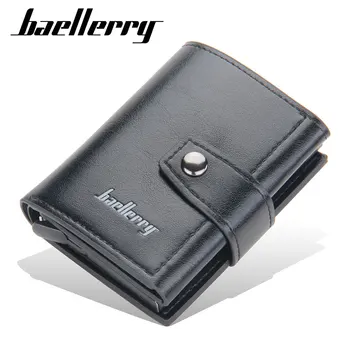New RFID Men Card Wallets Hasp Small Card Wallets Slim Mini Men's Wallet High Qaulity Card Clip Photo Holder Short Male Purses