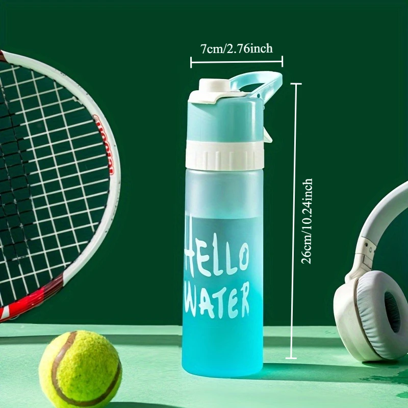 Spray Fog Water Bottle Large Capacity Male And Female Sports Food Grade Students Cool Down Portable Canteen Spray Cup