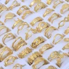 20 Pieces/Lot Vintage Adjustable Stainless Steel Rings Mixed Oil Pressure Titanium Steel Men and Women Couple Finger Ring 1