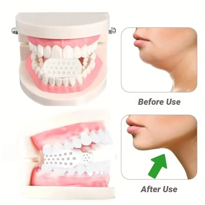 Jaw Exerciser Large Double Chin Reducer Neck Face Slimming Silicone Chew 1/2Pcs