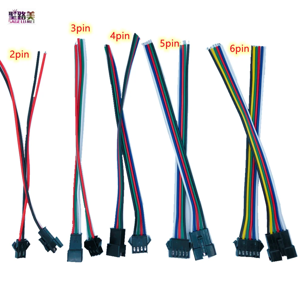 5pairs20pairs3pin4pin5pin6pinJSTLEDConnectorsMaleandFemale