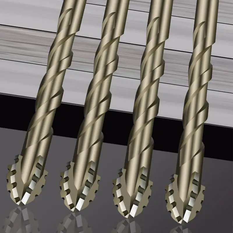 Eccentric Drill Bit Set Four-Flute Sawtooth Metal Eccentric Drill Bits Versatile High Hardness Twist Drill Bits For Drilli tool