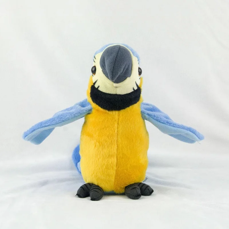 Sprekende papegaai pluche speelgoed interactieve knuffel kind_voghion.com
