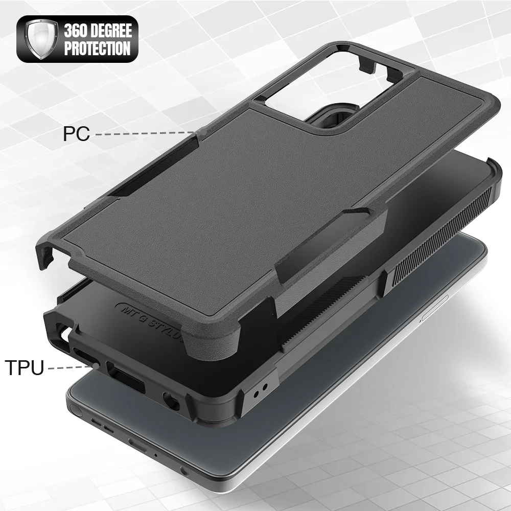 Durable Shockproof Phone Case with TPU Frame and Hard Plastic Back Cover