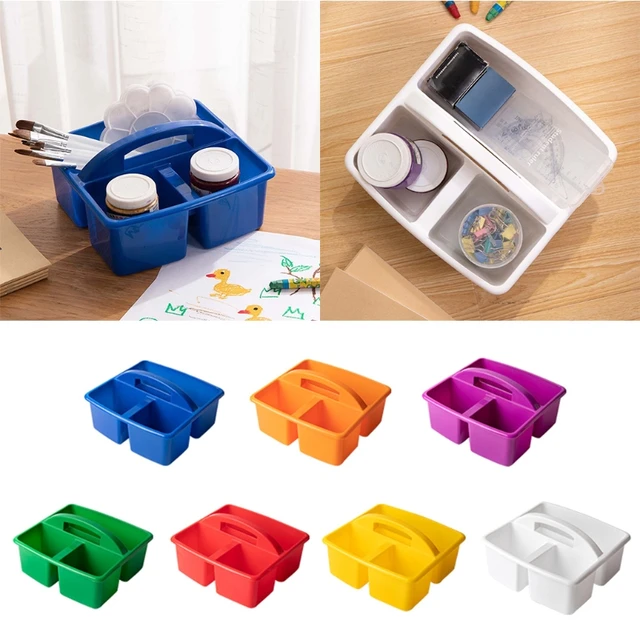 Portable Storage Caddies Box Plastic Divided Basket Bin 3 Compartments  Organizer - Tool Box - AliExpress