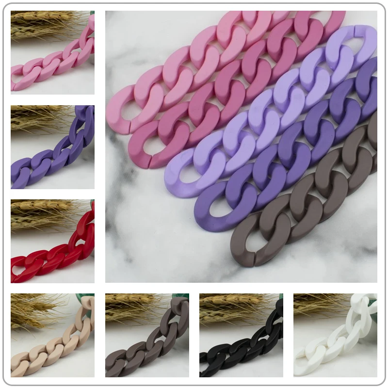 

10pcs/Bag 21mm*30mm Acrylic Twisted Chains Assembled Parts Beads for Jewelry Making DIY Bracelet Necklace Earrings Accessories