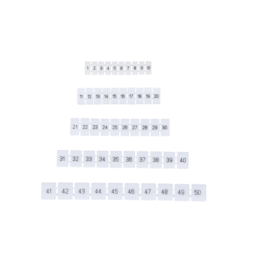 Strisce Di Marcatura Zack Con Numerazione Standard Con Vuoto Per Morsetti Su Guida Din Uk E St E Pt Zb4 Zb5 Zb6 Zb8 Zb10 10 Pezzi