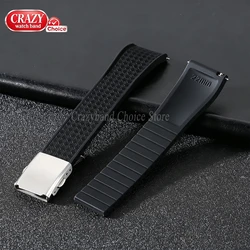 Universal Quick Release Silicone Watch Strap - Green, Blue, and Black 20mm/22mm - 22mm (Black)
