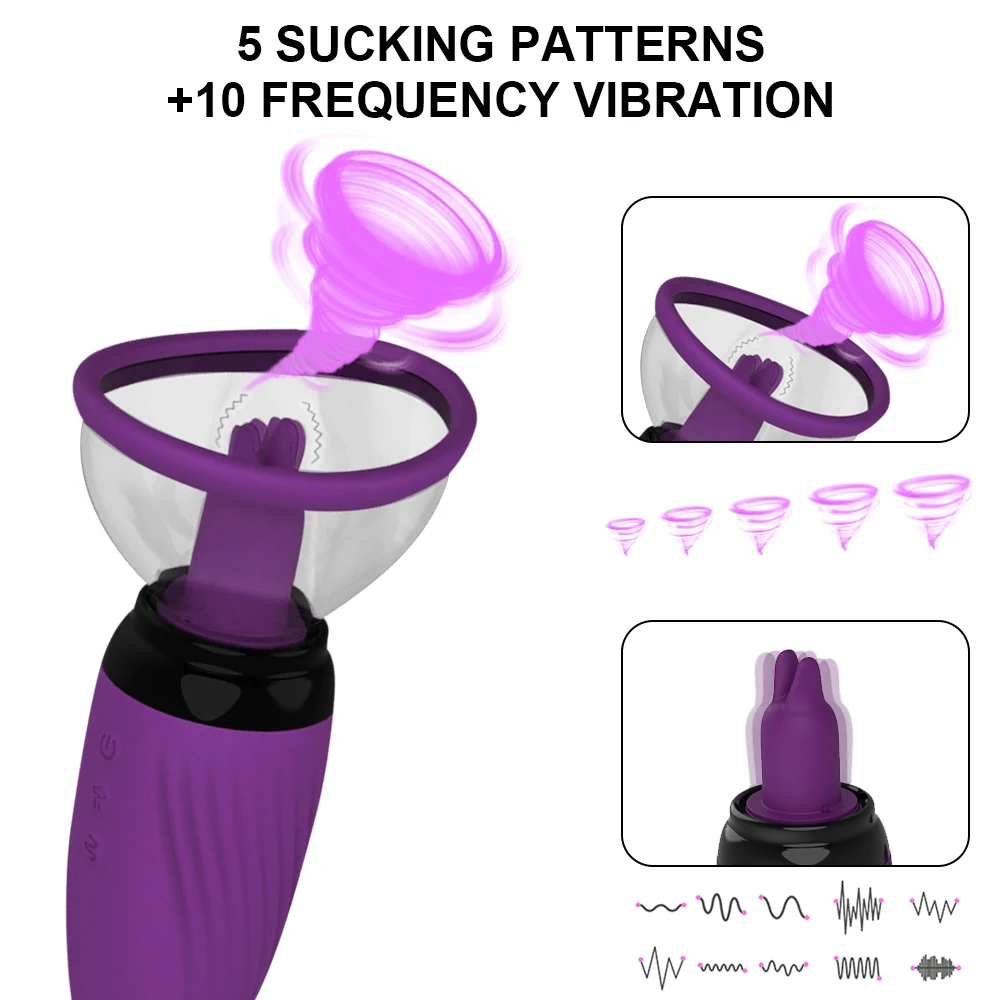 Vibrateur 10 Double Vitesse Vibrant Clit Suceur Léchage Téton Fellation Stimulation Clitoris Masturbation Féminine Oris_voghion.com