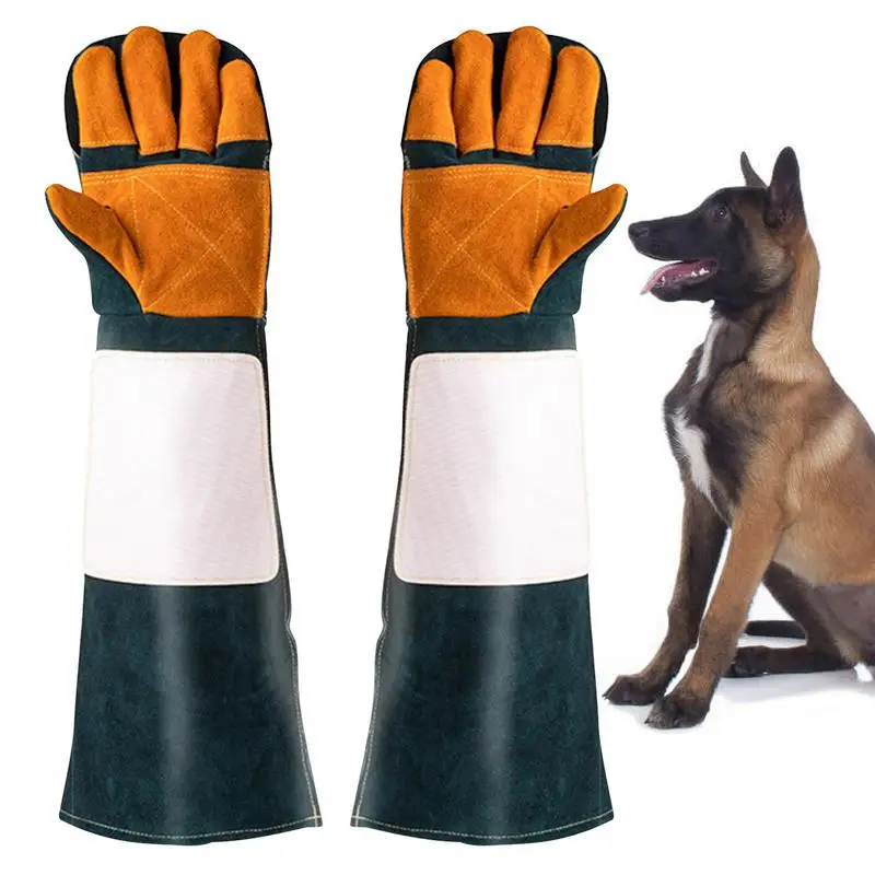 Pet Grooming Gloves Pet Protective Gloves Anti-bite Gloves Multipurpose Pet Glove For Grooming Home Supplies For Fireplace Stove Oven Grill Welding BBQ Mig Pot Holder