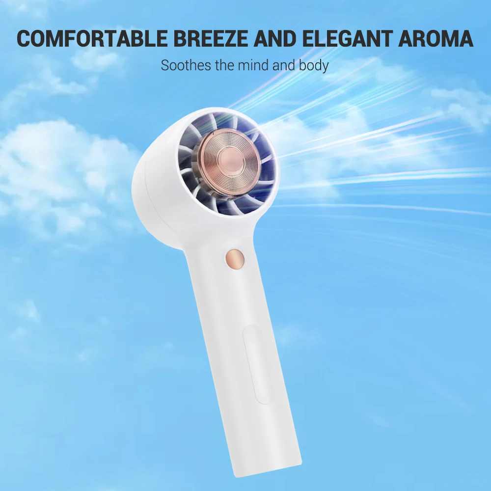 

Aromatherapy Handheld Fan Mini Portable Cooling Fan 3 Modes Fragrance Mute Desktop Outdoor Travel Electric Eyelash Fan Cooler